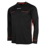 Ancona Referee Shirt LSBlack-Shocking Orange